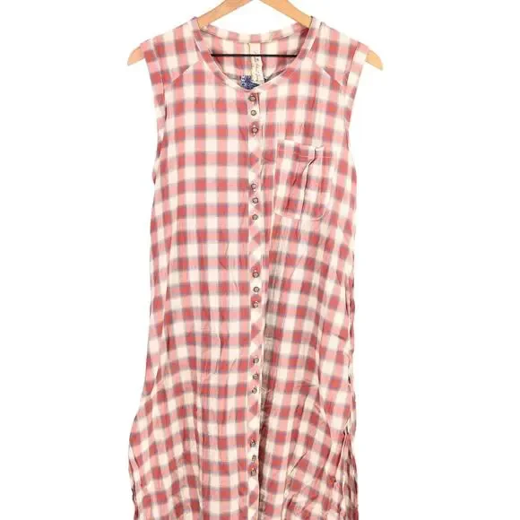 Anthropologie Aratta Silent Journey Plaid Duster Dress, large - Picture 2 of 7